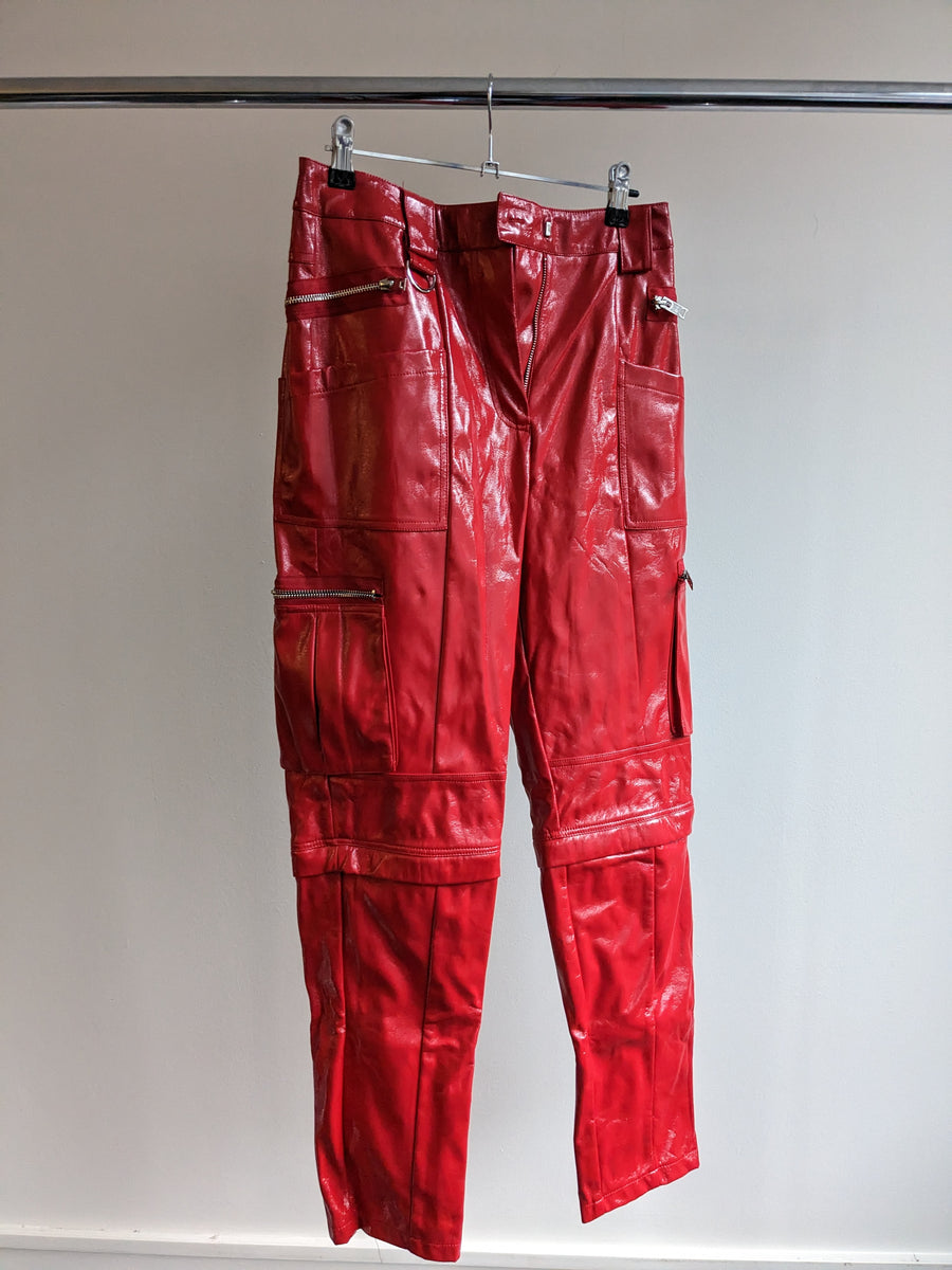 IAMGIA red vinyl zipper pants - S