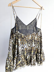 oneteaspoon Leopard Print Tunic Or Micro Dress - AU 10