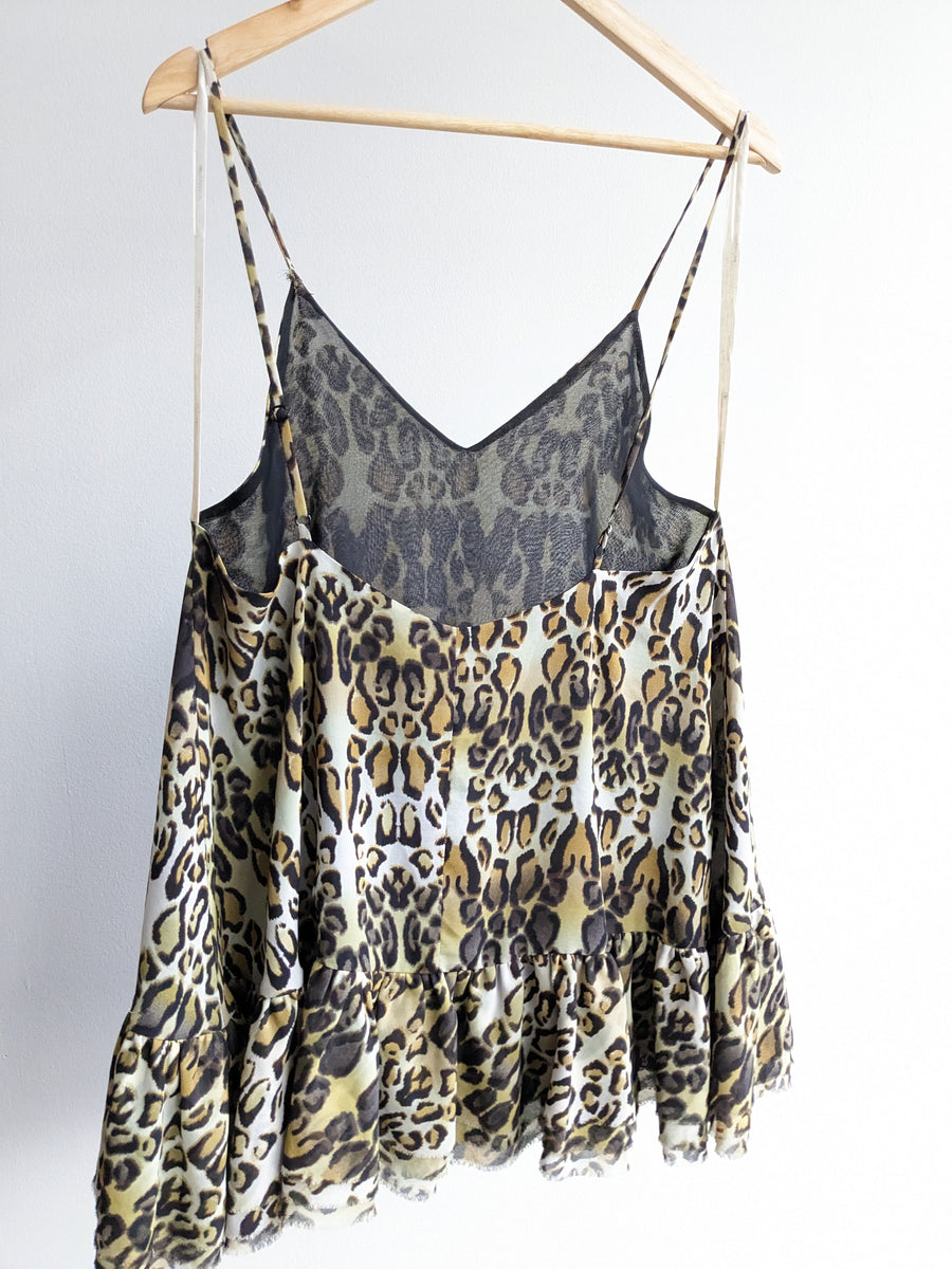 oneteaspoon Leopard Print Tunic Or Micro Dress - AU 10