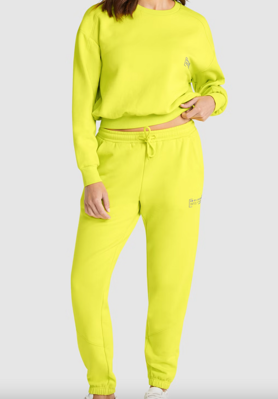 ROCKWEAR lime green sweatshirt (AU 12) and sweatpants (AU 10) set