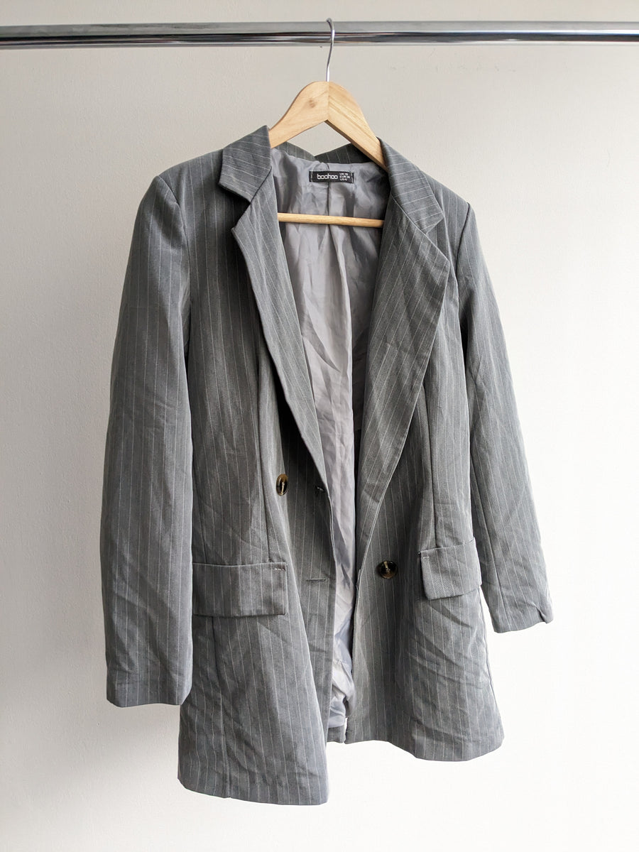boohoo Grey Thin Blazer - AU 10