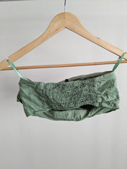 Runaway Light Green 2-piece Long Ruffle Maxi Skirt (L) & Crop Top (M) set