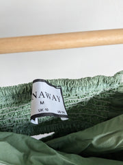 Runaway Light Green 2-piece Long Ruffle Maxi Skirt (L) & Crop Top (M) set