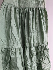 Runaway Light Green 2-piece Long Ruffle Maxi Skirt (L) & Crop Top (M) set