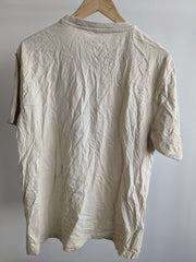 Grey Lines Beige Logo T-Shirt - S/M
