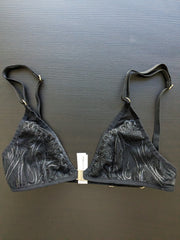 Rose and Bare Black Lace Bralette - XS