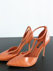 Nine West Orange Heels - 7M