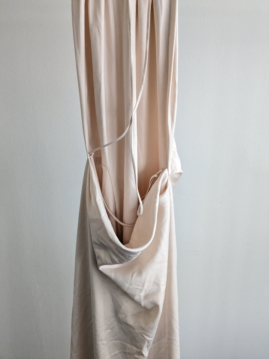 House of CB Champagne Backless Maxi Dress - XS