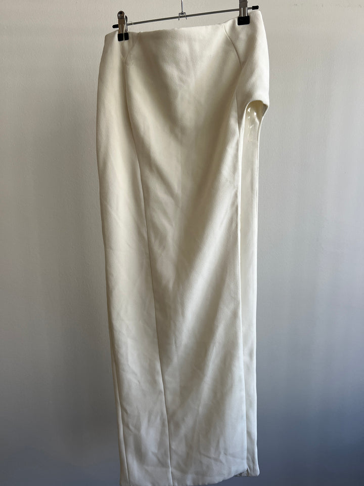 House of CB White High Slit Skirt - S