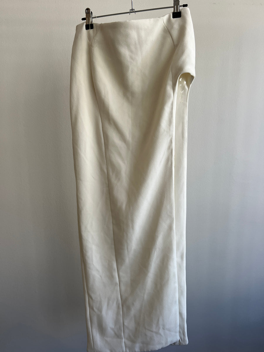 House of CB White High Slit Skirt - S