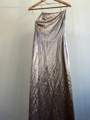 Meshki Dusty Beige Satini Maxi Dress - XS