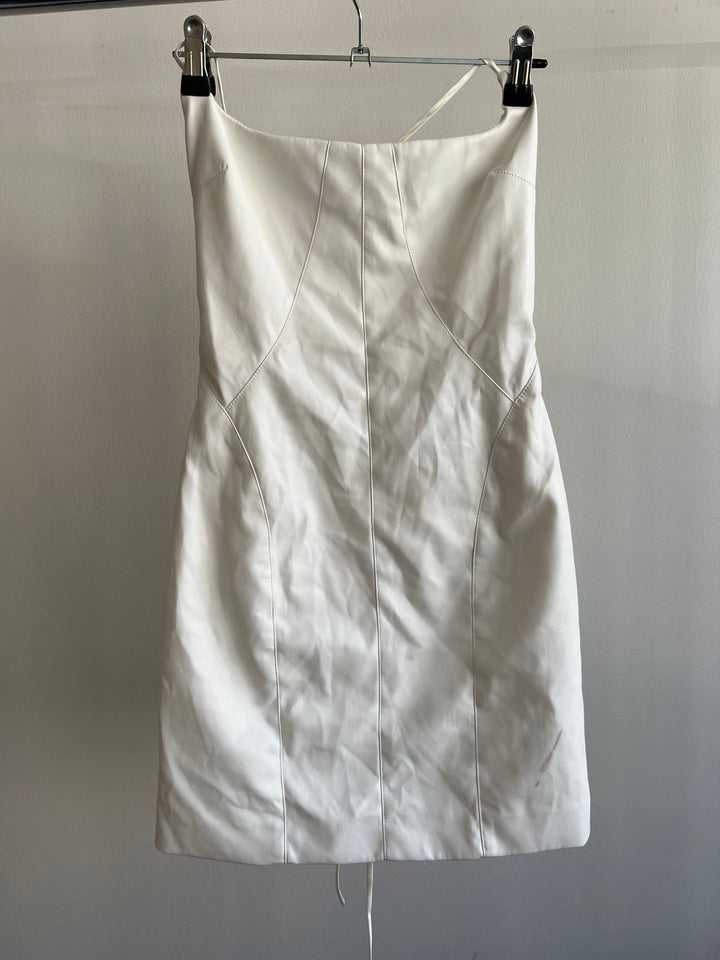 Manning Cartell White Faux Leather Mini Dress - AU 6