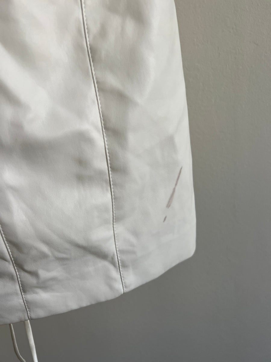 Manning Cartell White Faux Leather Mini Dress - AU 6