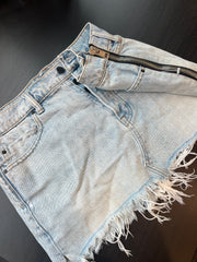 Alexander Wang denim side zipper mini skirt - 27