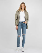 Anine Bing Gabe indigo mid-rise skinny jeans - 24”