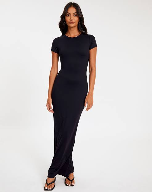 Glassons black tee skims inspired maxi dress - XS