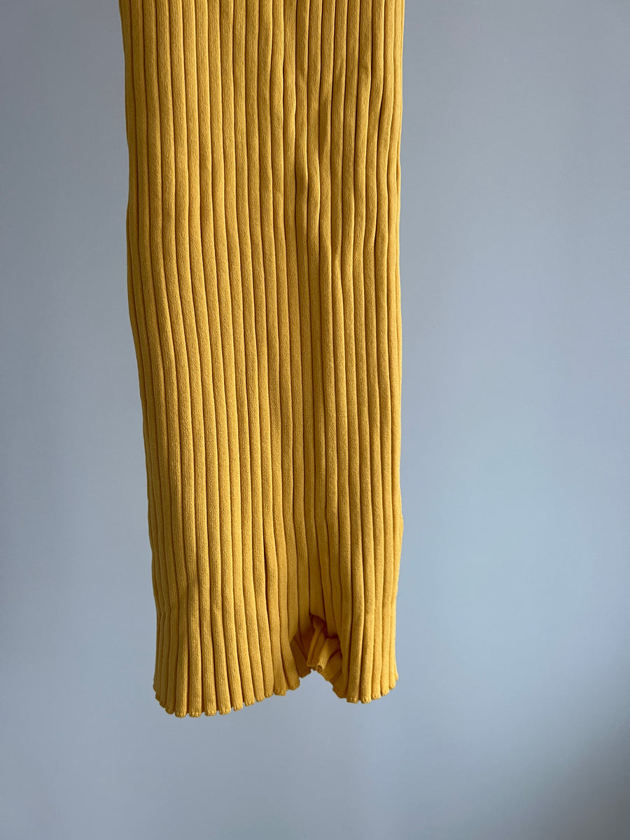 Meshki Yellow Bralette And Midi Skirt Knit Set - Should Fit Size S