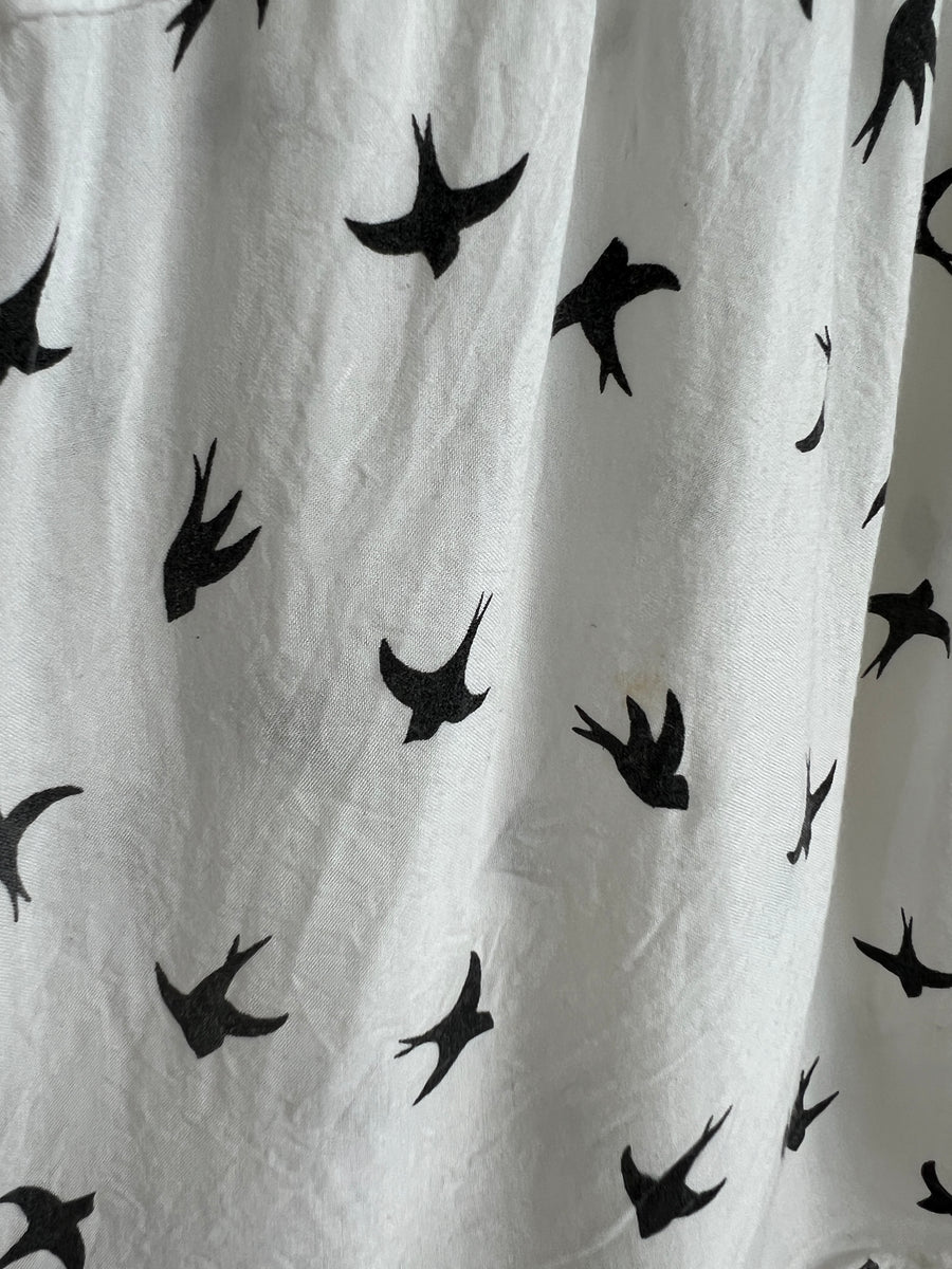 The People Vs White Black Bird Shorts - S