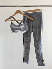 First Base Grey Sports Bra and Leggings Set - XS