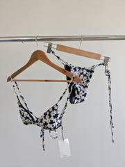 Sonya Black Midnight Daisy Bikini Top and Bottoms Set - AU 6/8