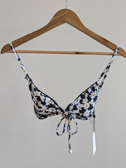 Sonya Black Midnight Daisy Bikini Top and Bottoms Set - AU 6/8