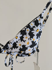 Sonya Black Midnight Daisy Bikini Top and Bottoms Set - AU 6/8