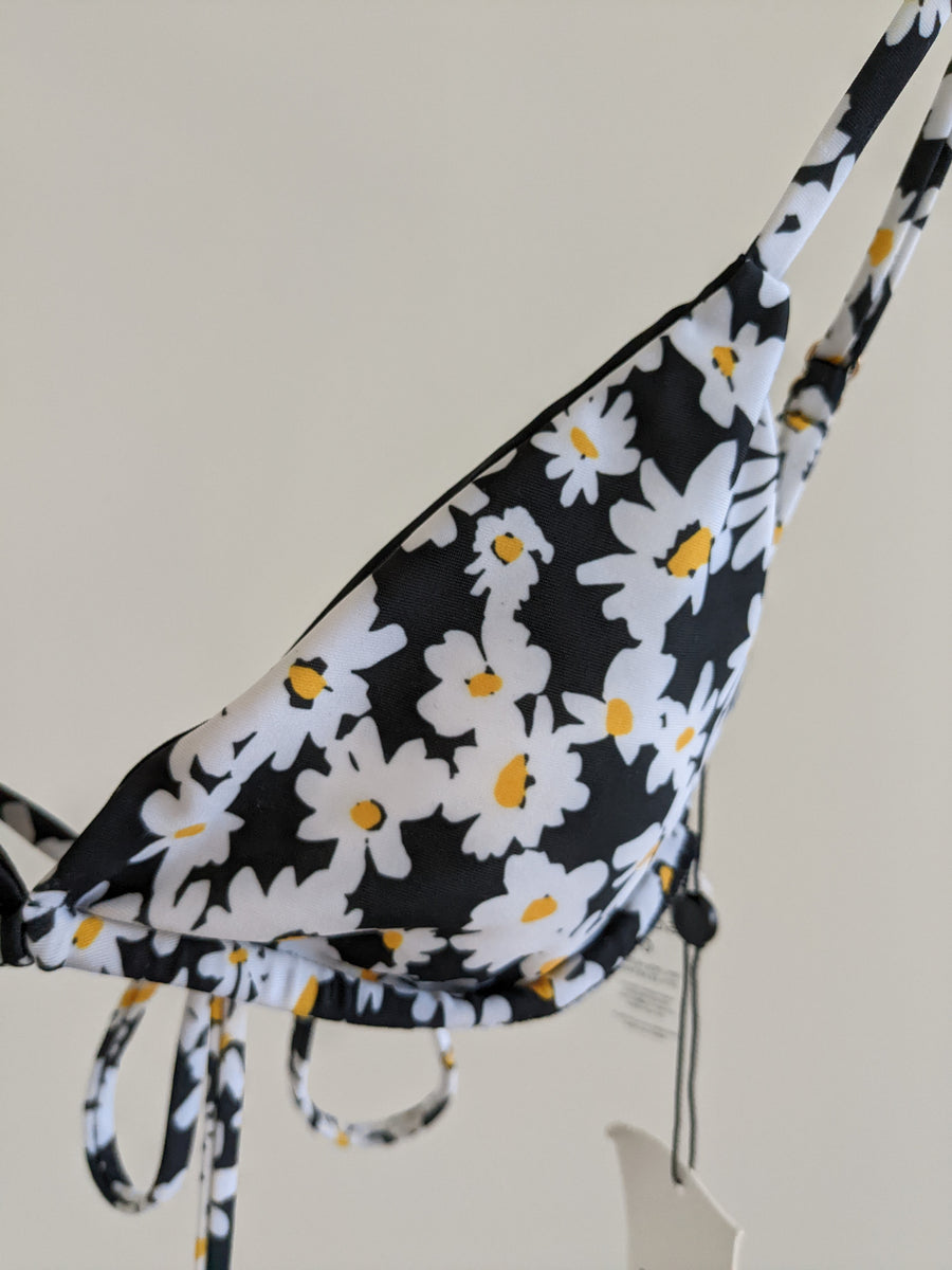 Sonya Black Midnight Daisy Bikini Top and Bottoms Set - AU 6/8