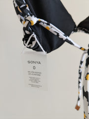 Sonya Black Midnight Daisy Bikini Top and Bottoms Set - AU 6/8