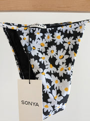 Sonya Black Midnight Daisy Bikini Top and Bottoms Set - AU 6/8