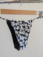 Sonya Black Midnight Daisy Bikini Top and Bottoms Set - AU 6/8