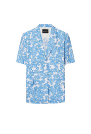Mo&Co. Blue Floral Print Single Breast Blazer - S