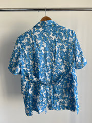 Mo&Co. Blue Floral Print Single Breast Blazer - S