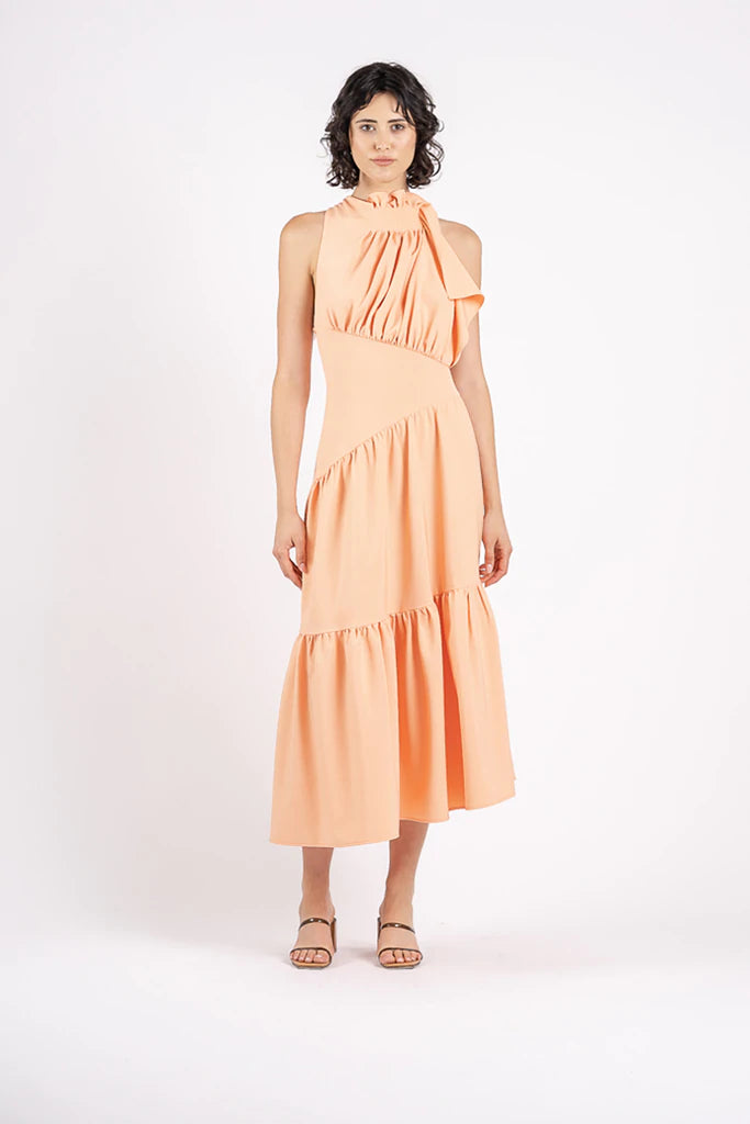 One Fell Swoop Peach Single Strap Dress - Size 8