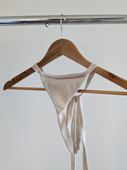 ROGUE SZN Beige Tied-Up Bikini Bottoms - XS