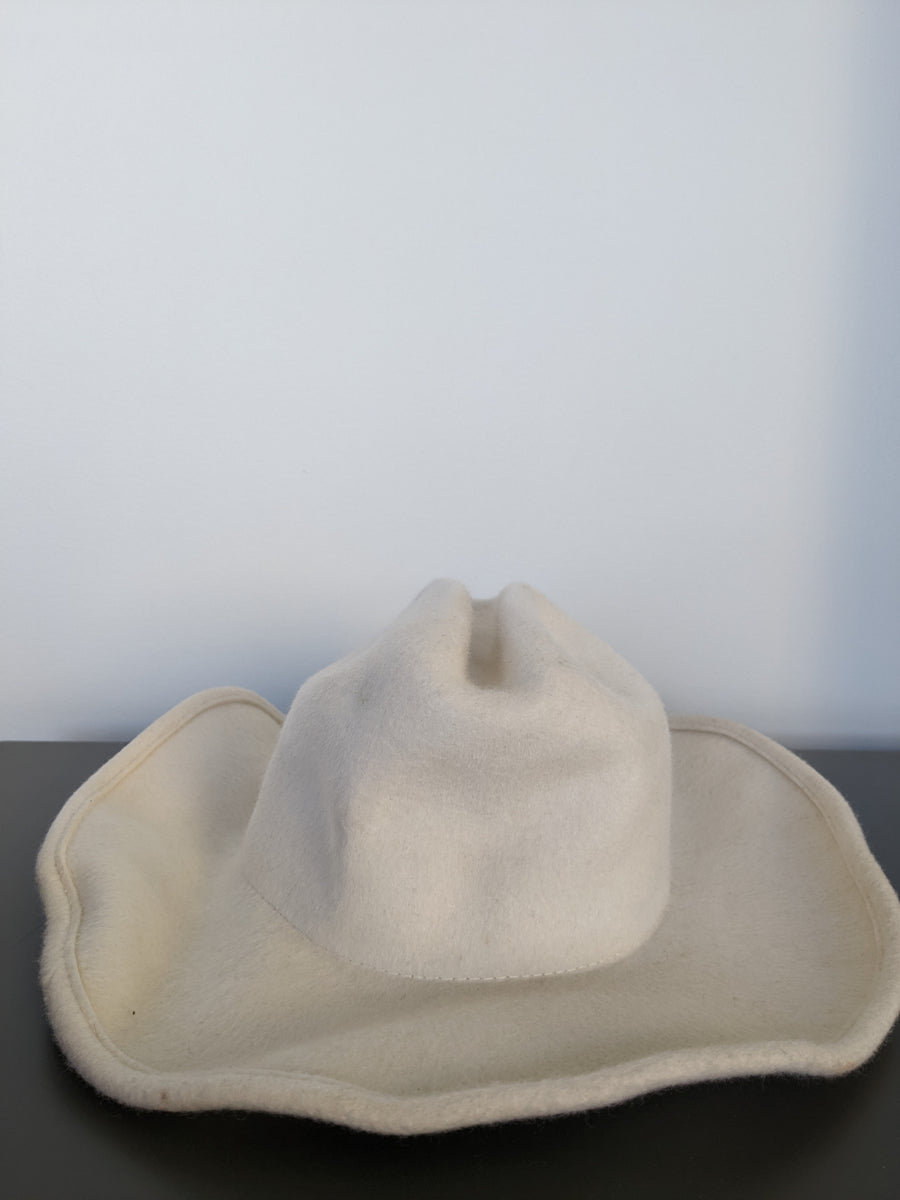 Wyeth Off White 100% Wool Hat - S
