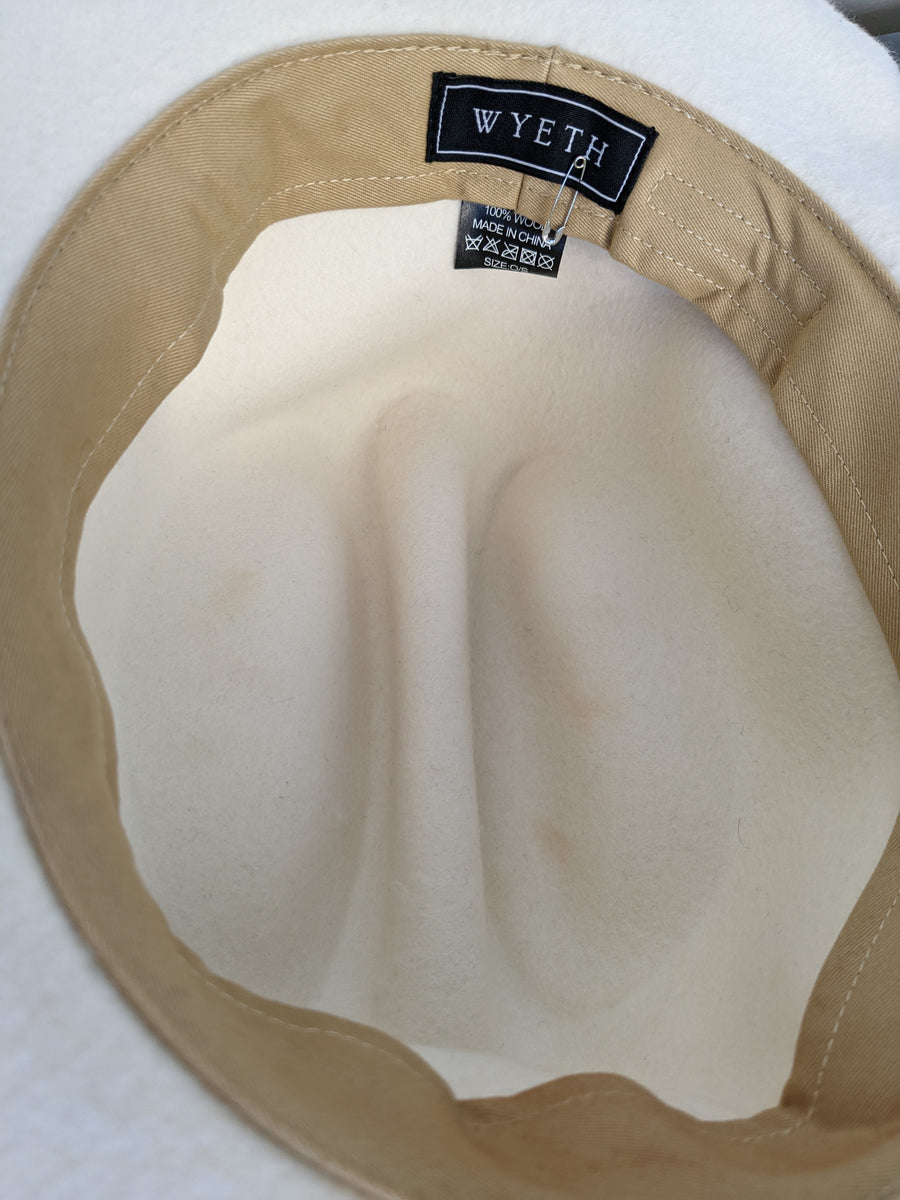 Wyeth Off White 100% Wool Hat - S