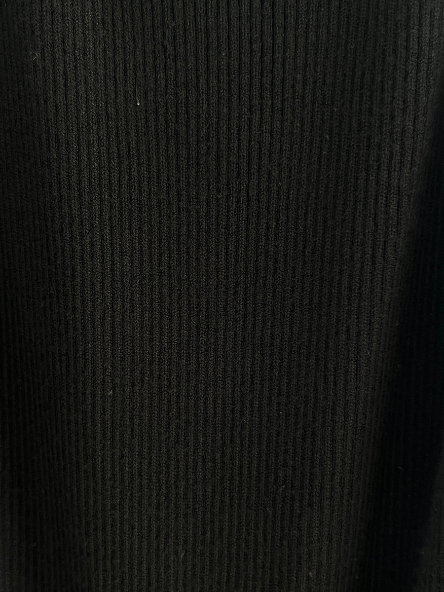 Kookai Black Ribbed Maxi Dress - Kookai 1/AU 10