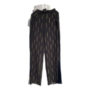 Sass & Bide Black Golden Mesh Silk Pants - Size AU 8