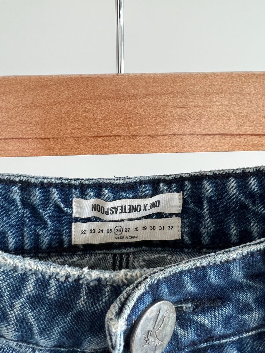 One X Teaspoon Blue Denim Mini Shorts - 26