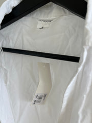 Glassons White Long Sleeve Tie Front Shirt Dress - AU 6
