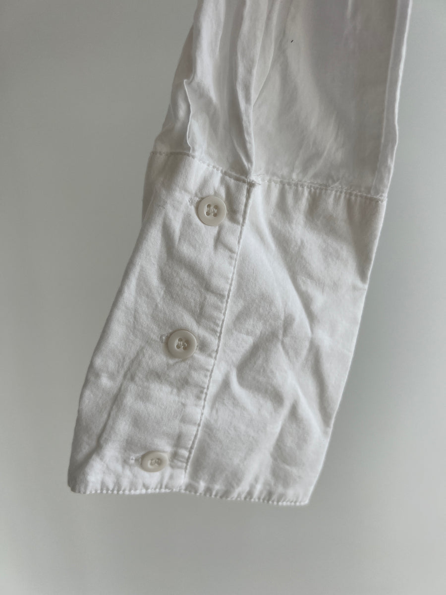 Glassons White Long Sleeve Tie Front Shirt Dress - AU 6