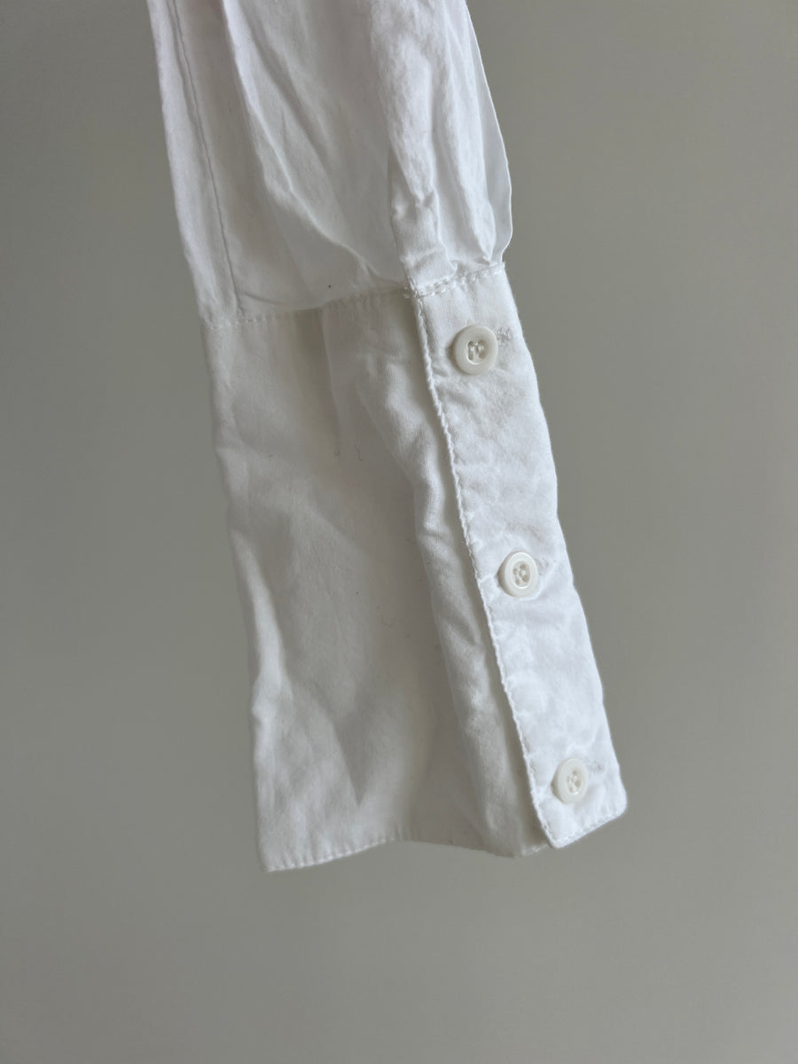 Glassons White Long Sleeve Tie Front Shirt Dress - AU 6