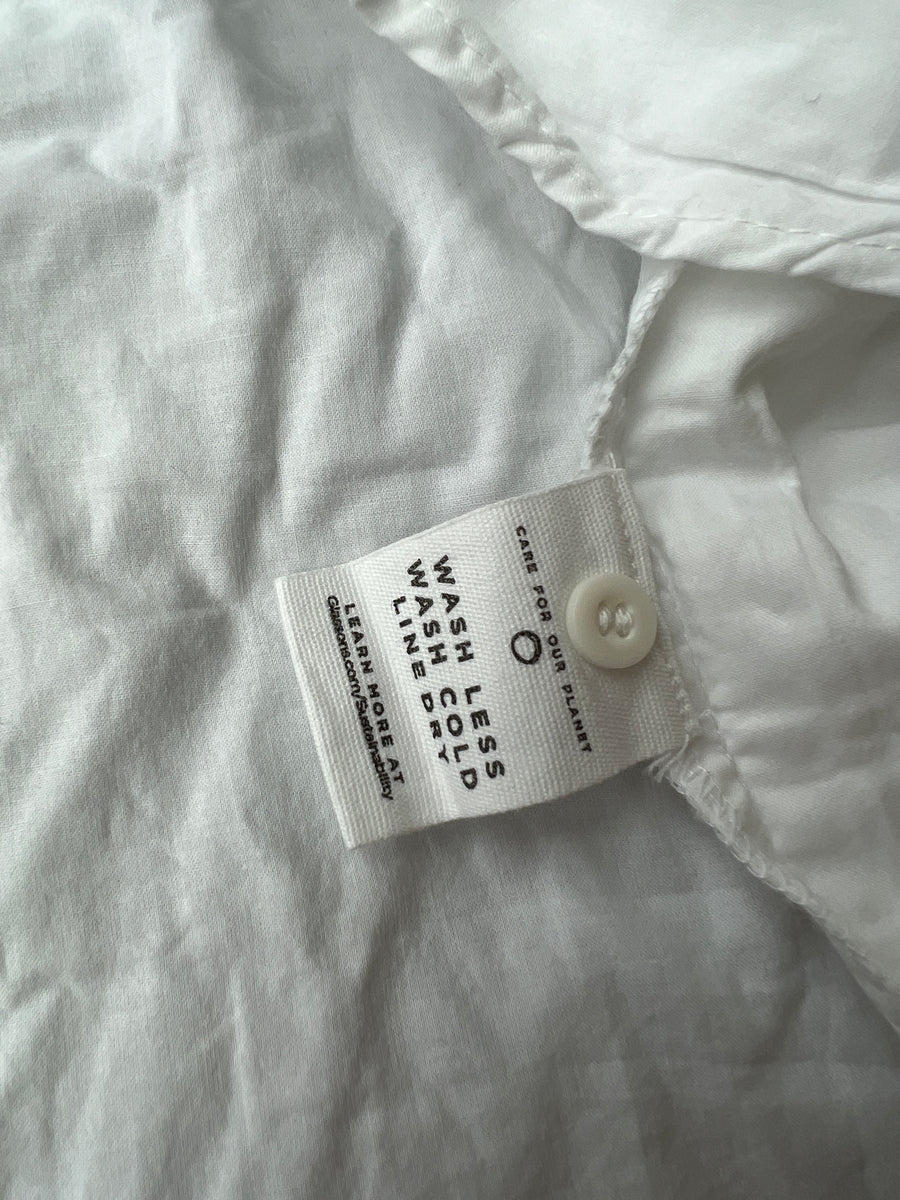 Glassons White Long Sleeve Tie Front Shirt Dress - AU 6