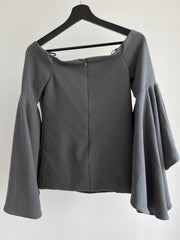 Backstage Grey Off Shoulder Blouse - Size XXS