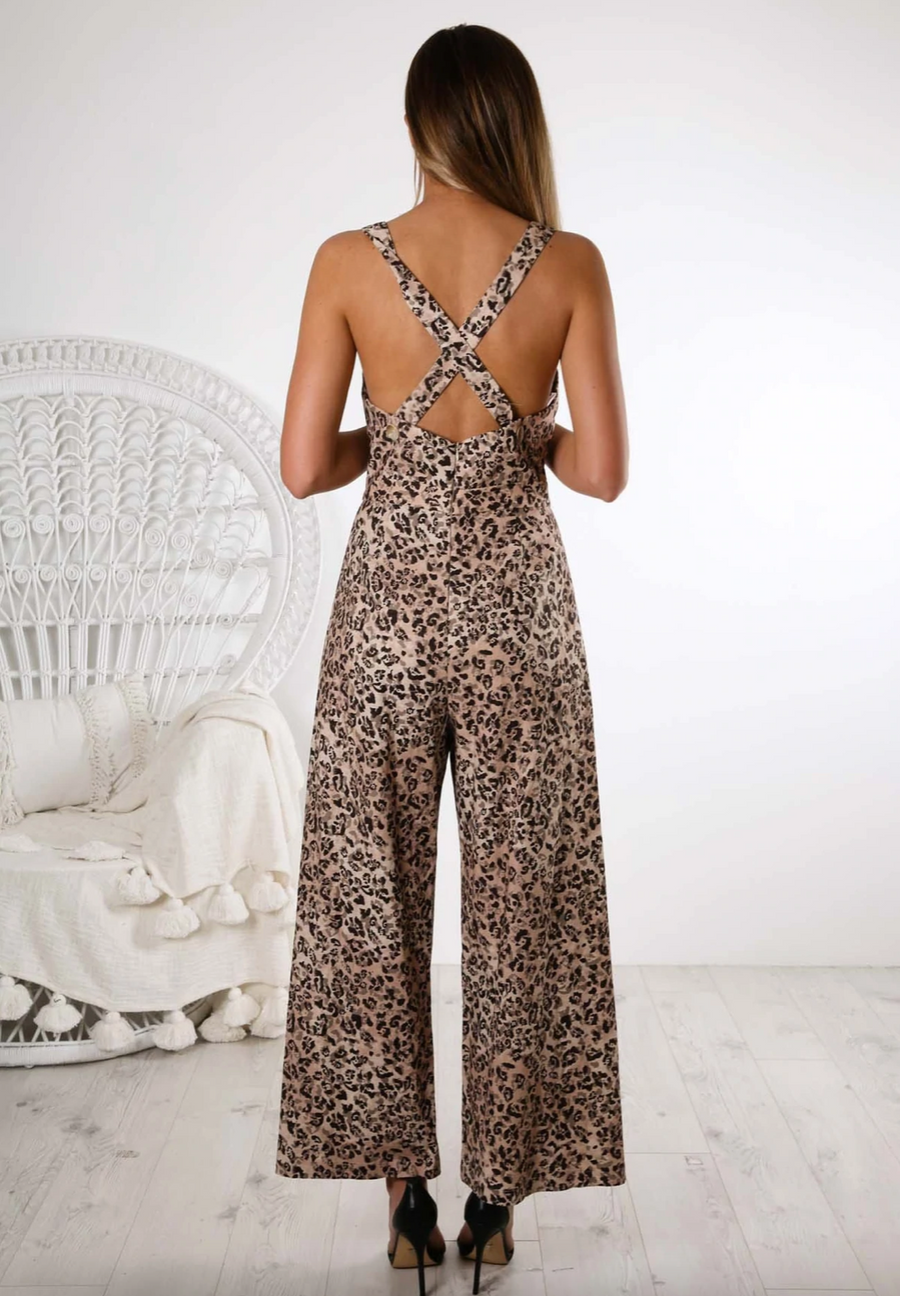 Pasduchas Tiger Print Jumpsuit - Size AU 8