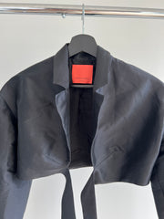 Manning Cartell Exclusive Sample Black Crop Blazer with Belt - S/XS