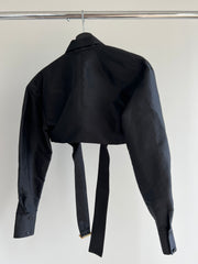 Manning Cartell Exclusive Sample Black Crop Blazer with Belt - S/XS