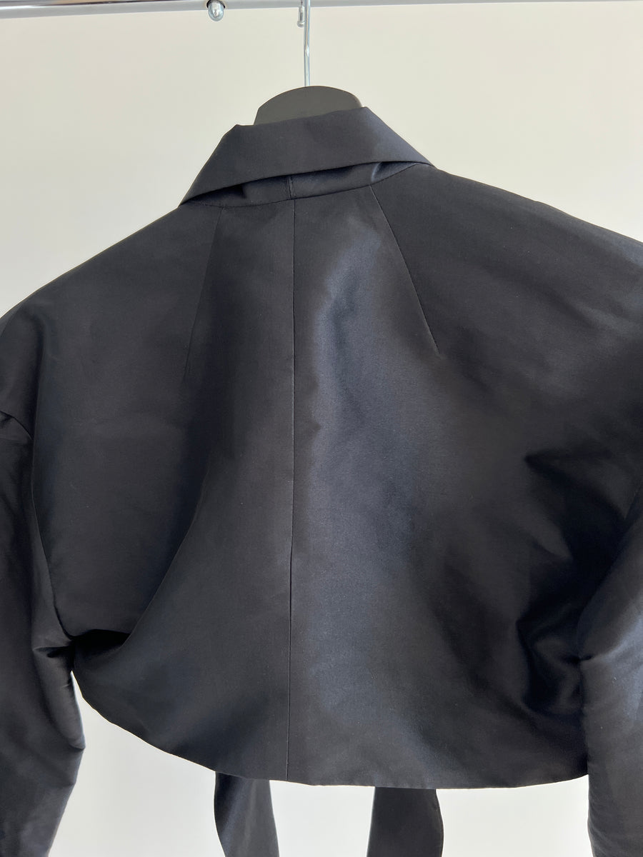 Manning Cartell Exclusive Sample Black Crop Blazer with Belt - S/XS