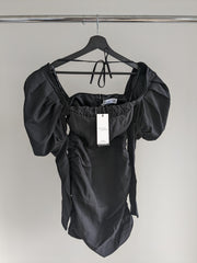 Club London Black Puff Sleeve Corset Mini Dress - AU 6