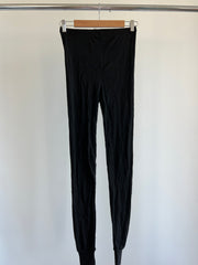 sherpa Black Knit 100% Merino Leggings - L